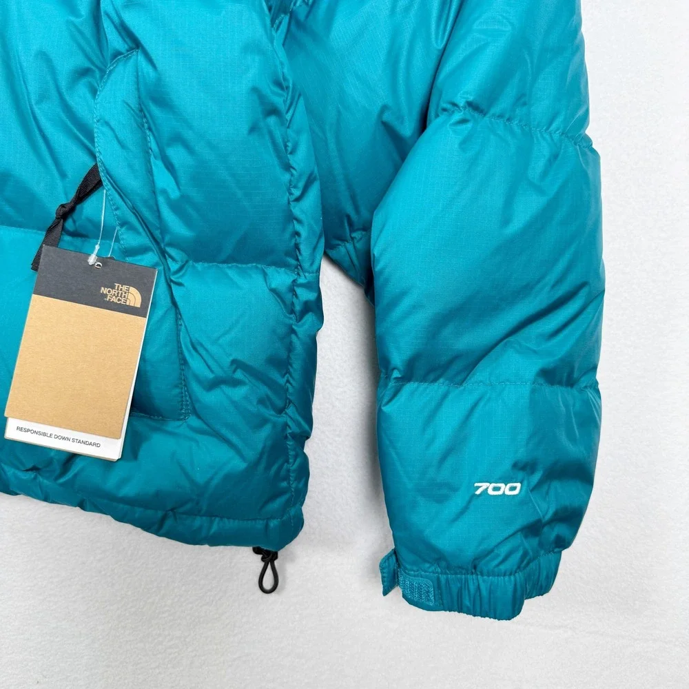 The North Face Nuptse Jacket Size 2X‎ Womens Plus Harbor Blue Hidden Hood NWT - Picture 6 of 14